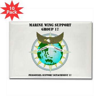PSD17 - M01 - 01 - Personnel Support Detachment 17 with Text - Rectangle Magnet (10 pack) - Click Image to Close