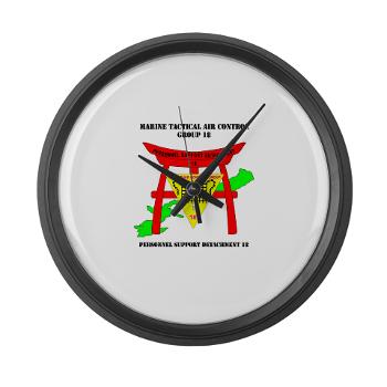 PSD18 - M01 - 03 - Personnel Support Detachment 18 with Text Large Wall Clock
