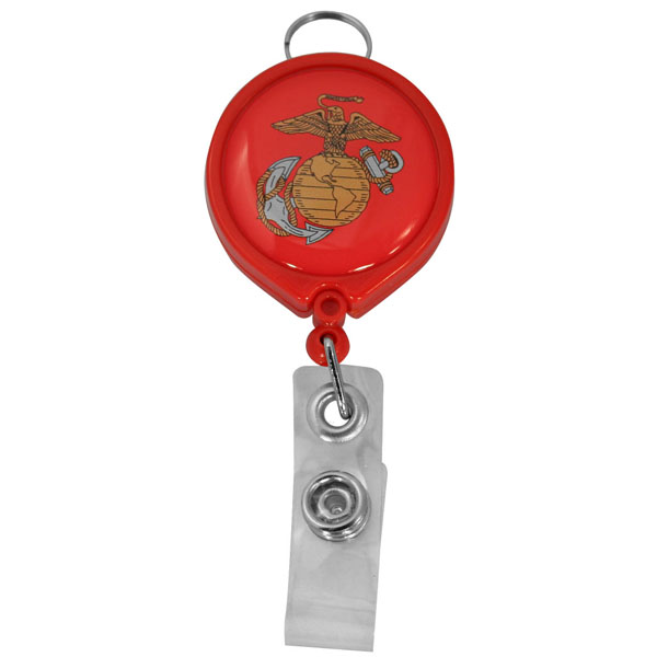 Marine Eagle Globe and Anchor Retractable Badge Holder  Quantity 10