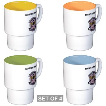 RSU - M01 - 03 - Reserve Support Unit with Text - Stackable Mug Set (4 mugs)
