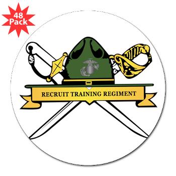 RTR - M01 - 01 - Recruit Training Regiment - 3" Lapel Sticker (48 pk)