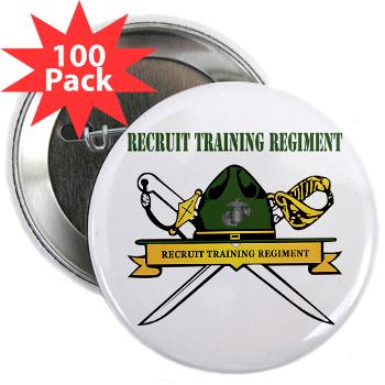 RTR - M01 - 01 - Recruit Training Regiment with Text - 2.25" Button (100 pack)