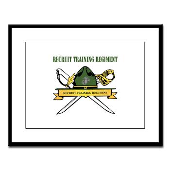 RTR - M01 - 02 - Recruit Training Regiment with Text - Large Framed Print