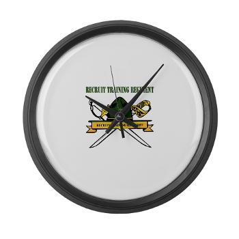 RTR - M01 - 03 - Recruit Training Regiment with Text - Large Wall Clock