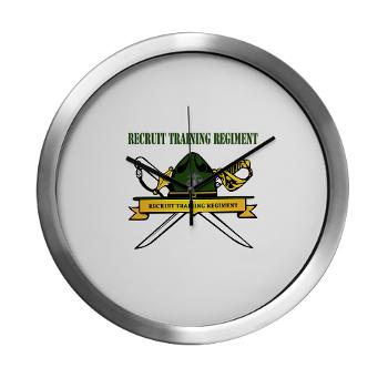 RTR - M01 - 03 - Recruit Training Regiment with Text - Modern Wall Clock