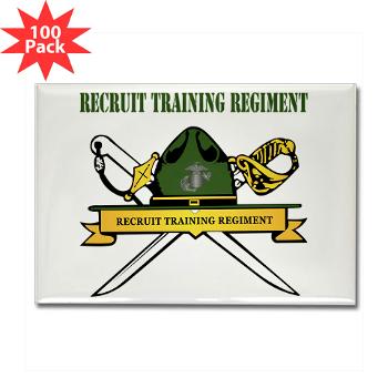 RTR - M01 - 01 - Recruit Training Regiment with Text - Rectangle Magnet (100 pack)