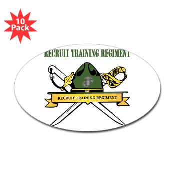 RTR - M01 - 01 - Recruit Training Regiment with Text - Sticker (Oval 10 pk)