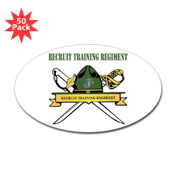 RTR - M01 - 01 - Recruit Training Regiment with Text - Sticker (Oval 50 pk) - Click Image to Close