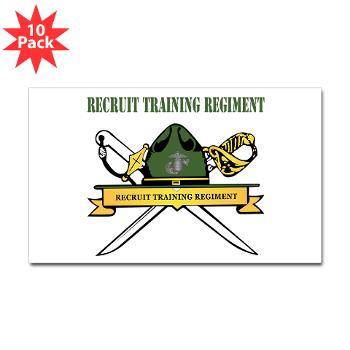 RTR - M01 - 01 - Recruit Training Regiment with Text - Sticker (Rectangle 10 pk)