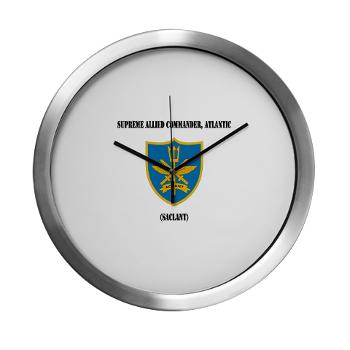 SACLANT - M01 - 03 - Supreme Allied Commander, Atlantic with Text - Modern Wall Clock