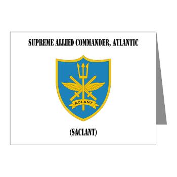 SACLANT - M01 - 02 - Supreme Allied Commander, Atlantic with Text - Note Cards (Pk of 20)