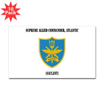 SACLANT - M01 - 01 - Supreme Allied Commander, Atlantic with Text - Sticker (Rectangle 10 pk)