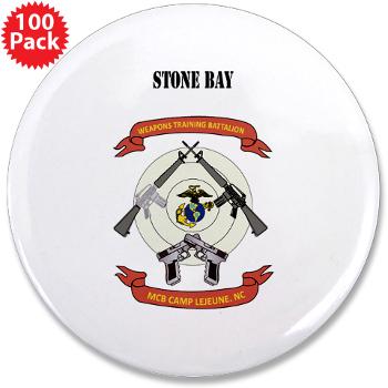 SB - M01 - 01 - Stone Bay with Text - 3.5" Button (100 pack)