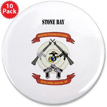 SB - M01 - 01 - Stone Bay with Text - 3.5" Button (10 pack)