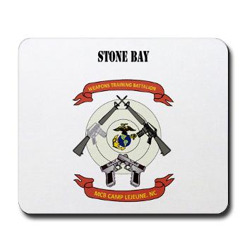 SB - M01 - 03 - Stone Bay with Text - Mousepad