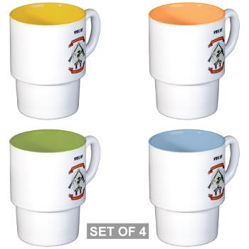 SB - M01 - 03 - Stone Bay with Text - Stackable Mug Set (4 mugs)