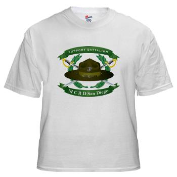 SB - A01 - 04 - Support Battalion - White T-Shirt - Click Image to Close