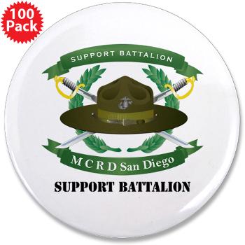 SB - M01 - 01 - Support Battalion with Text - 3.5" Button (100 pack)
