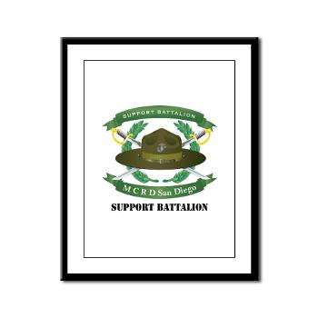 SB - M01 - 02 - Support Battalion with Text - Framed Panel Print