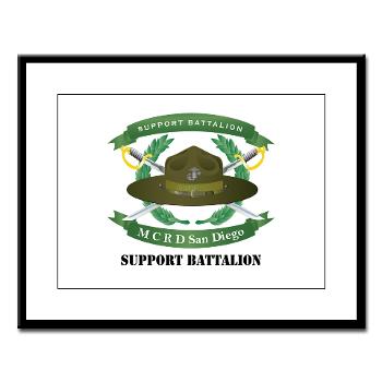 SB - M01 - 02 - Support Battalion with Text - Large Framed Print