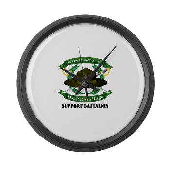 SB - M01 - 03 - Support Battalion with Text- Large Wall Clock