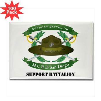 SB - M01 - 01 - Support Battalion with Text - Rectangle Magnet (100 pack)