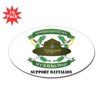 SB - M01 - 01 - Support Battalion with Text - Sticker (Oval 10 pk)