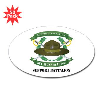 SB - M01 - 01 - Support Battalion with Text - Sticker (Oval 50 pk)