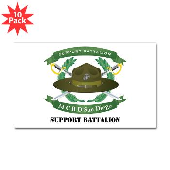 SB - M01 - 01 - Support Battalion with Text - Sticker (Rectangle 10 pk)
