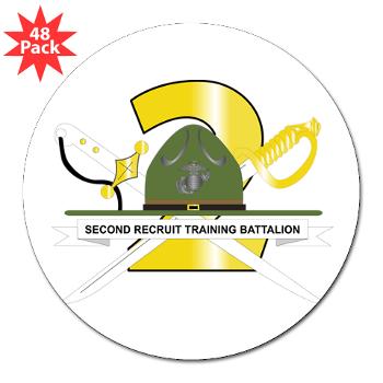 SRTB - M01 - 01 - Second Recruit Training Battalion - 3" Lapel Sticker (48 pk)