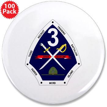 TRTB - M01 - 01 - Third Recruit Training Battalion - 3.5" Button (100 pack) - Click Image to Close