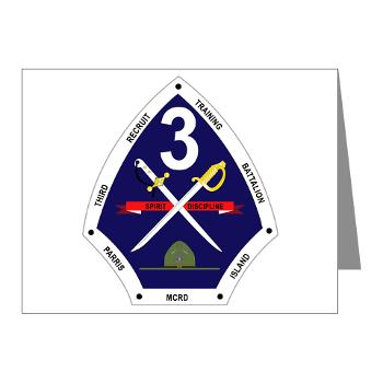 TRTB - M01 - 02 - Third Recruit Training Battalion - Note Cards (Pk of 20) - Click Image to Close