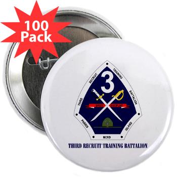 TRTB - M01 - 01 - Third Recruit Training Battalion with Text - 2.25" Button (100 pack)