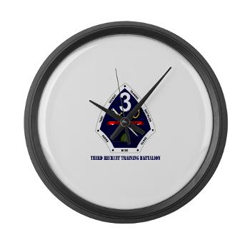 TRTB - M01 - 03 - Third Recruit Training Battalion with Text - Large Wall Clock