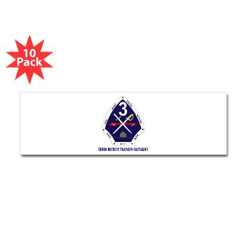 TRTB - M01 - 01 - Third Recruit Training Battalion with Text - Sticker (Bumper 10 pk) - Click Image to Close