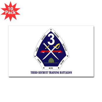 TRTB - M01 - 01 - Third Recruit Training Battalion with Text - Sticker (Rectangle 10 pk)