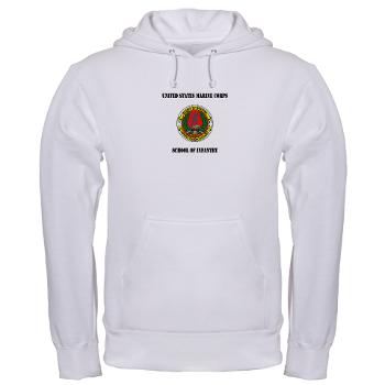 USMCSI - A01 - 03 - USMC School of Infantry with Text - Hooded Sweatshirt - Click Image to Close