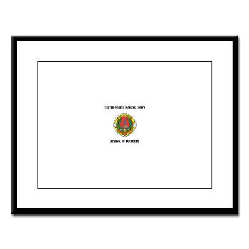 USMCSI - M01 - 02 - USMC School of Infantry with Text - Large Framed Print - Click Image to Close
