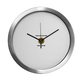 USMCSI - M01 - 03 - USMC School of Infantry with Text - Modern Wall Clock - Click Image to Close