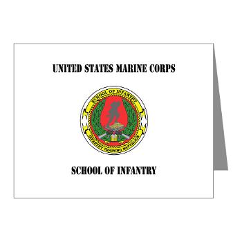 USMCSI - M01 - 02 - USMC School of Infantry with Text - Note Cards (Pk of 20) - Click Image to Close
