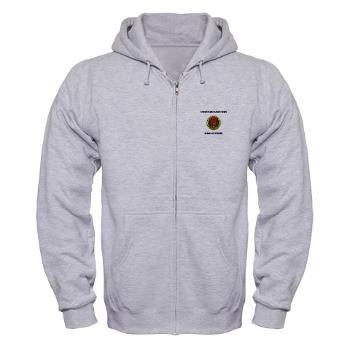 USMCSI - A01 - 03 - USMC School of Infantry with Text - Zip Hoodie - Click Image to Close