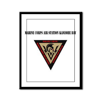 MCASKB - M01 - 02 - Marine Corps Air Station Kaneohe Bay with Text - Framed Panel Print