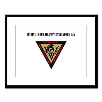 MCASKB - M01 - 02 - Marine Corps Air Station Kaneohe Bay with Text - Large Framed Print - Click Image to Close