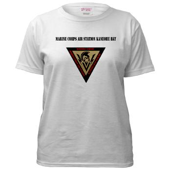 MCASKB - A01 - 04 - Marine Corps Air Station Kaneohe Bay with Text - Women's T-Shirt