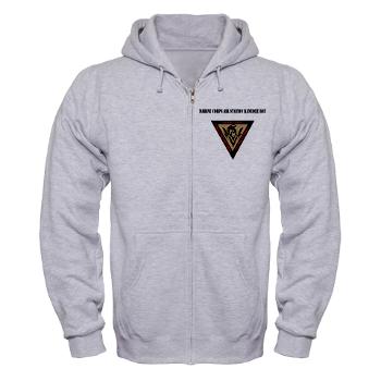 MCASKB - A01 - 03 - Marine Corps Air Station Kaneohe Bay with Text - Zip Hoodie