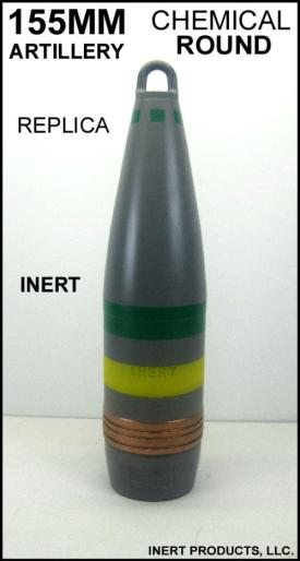 Inert, Replica 155mm Chemical Artillery Projectile - Click Image to Close