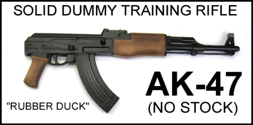 AK-47 Replica, No Stock - Solid Dummy Training Rifle - Painted - Click Image to Close