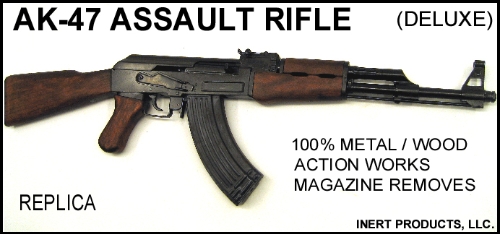 Replica, AK-47 Assualt Rifle - DELUXE w/ Folding Stock - Click Image to Close