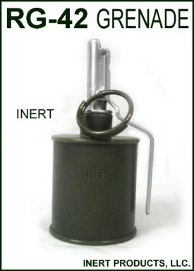 Inert, RG-42 Hand Grenade - Click Image to Close