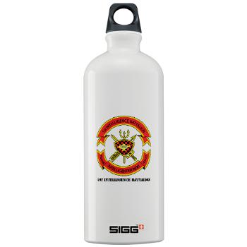 1IB - M01 - 03 - 1st Intelligence Battalion with Text - Sigg Water Bottle 1.0L